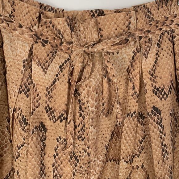 Mara Hoffman Tan Snake Paper Bag Tie Slacks - Picture 8 of 16